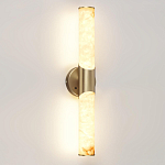 Бра с вытянутым цилиндрическим плафоном из белого алебастра на круглом основании Латунь Cryptocrystalline Stone варинант исполнения - 1 | Loft Concept в Новосибирске