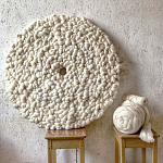 Панно на стену из шерсти мериноса Белый Круг  варинант исполнения - 1 | Loft Concept в Новосибирске