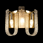 Бра с металлическим основанием золотого цвета и хрустальными подвесками Textured Glass варинант исполнения - 3 | Loft Concept в Новосибирске