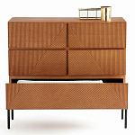 Комод с геометрическим рисунком на ящиках Anders Dark Wood варинант исполнения - 3 | Loft Concept в Новосибирске