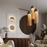 Бра круглое натуральная пробка с бахромой Natural Cork варинант исполнения - 5 | Loft Concept в Новосибирске