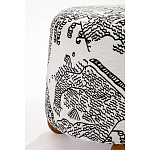 Пуф Wakonda с Круглыми ножками Черно-Белый орнамент варинант исполнения - 3 | Loft Concept в Новосибирске