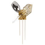 Бра с 2-мя плафонами из стекла и металла и вертикальными подвесками Gilded Mirage  варинант исполнения - 1 | Loft Concept в Новосибирске