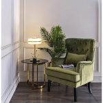 Столик журнальный золотой с темным стеклом Tastiness варинант исполнения - 3 | Loft Concept в Новосибирске