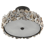 Потолочный светильник круглый с абажуром из устричных раковин Sea Ravens варинант исполнения - 4 | Loft Concept в Новосибирске