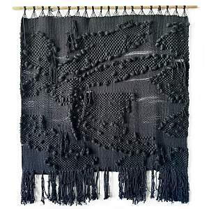 Гобелен из шерсти мериноса с узелками Ночь 