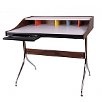 Письменный стол с 2-мя чёрными выдвижными ящиками и нишей с цветными разделителями Ballan варинант исполнения - 2 | Loft Concept в Новосибирске