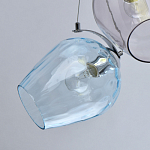 Люстра каскадная с 5-ю разноцветными стеклянными плафонами Kaleido варинант исполнения - 5 | Loft Concept в Новосибирске