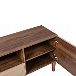 ТВ-тумба бежевая из массива бука с 2-мя дверками и ящиком Wenge Light варинант исполнения - 3 | Loft Concept в Новосибирске