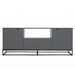ТВ-тумба цвета графит с  2-мя дверцами и ящиком Strict Lines варинант исполнения - 2 | Loft Concept в Новосибирске