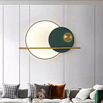 Бра светодиодное круглое в оттенках бронзового и зеленого цвета Kosmikos варинант исполнения - 1 | Loft Concept в Новосибирске