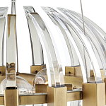 Люстра круглая с прозрачными элементами в форме полумесяца Crystal Crescent варинант исполнения - 1 | Loft Concept в Новосибирске