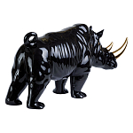 Статуэтка черный носорог с золотыми рогами Golden Horned Black Rhino варинант исполнения - 3 | Loft Concept в Новосибирске