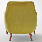 Кресло велюровое горчичного цвета Diaspro Mustard Armchair варинант исполнения - 2 | Loft Concept в Новосибирске