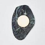 Бра с каменным основанием и плафоном из стекла в форме шара Shaw Marble Lighting варинант исполнения - 2 | Loft Concept в Новосибирске