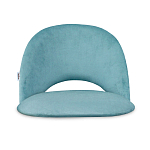 Барный стул со спинкой на 4-х деревянных ножках Голубой Велюр Ava Charm варинант исполнения - 2 | Loft Concept в Новосибирске