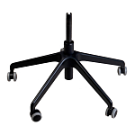 Стул с мягкой оранжевой обивкой из велюра и подъемно-поворотным механизмом на черных колесиках Harper Orange варинант исполнения - 6 | Loft Concept в Новосибирске