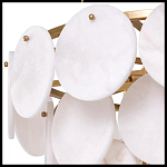 Люстра подвесная четырехъярусная с подвесками в форме дисков Cryptocrystalline Stone варинант исполнения - 4 | Loft Concept в Новосибирске