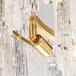 Люстра круглая с прозрачными стержнями разной длины Textured Glass Chandelier варинант исполнения - 6 | Loft Concept в Новосибирске