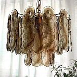 Люстра из круглых стеклянных элементов Vienna варинант исполнения - 3 | Loft Concept в Новосибирске