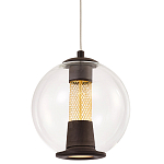 Подвесной светильник с плафоном в форме шара Inner Gleam Orb black  варинант исполнения - 1 | Loft Concept в Новосибирске