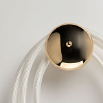 Бра с круглым золотистым основанием и белыми изогнутыми световыми линиями Luke Lampco Tracer Lamp варинант исполнения - 5 | Loft Concept в Новосибирске