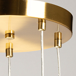 Люстра с 5-ю матовыми белыми стеклянными плафонами волнообразной формы Lucid Rain  варинант исполнения - 9 | Loft Concept в Новосибирске