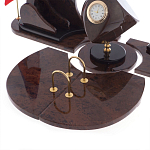 Настольный письменный набор из природного камня обсидиана коричневого Team leader варинант исполнения - 4 | Loft Concept в Новосибирске