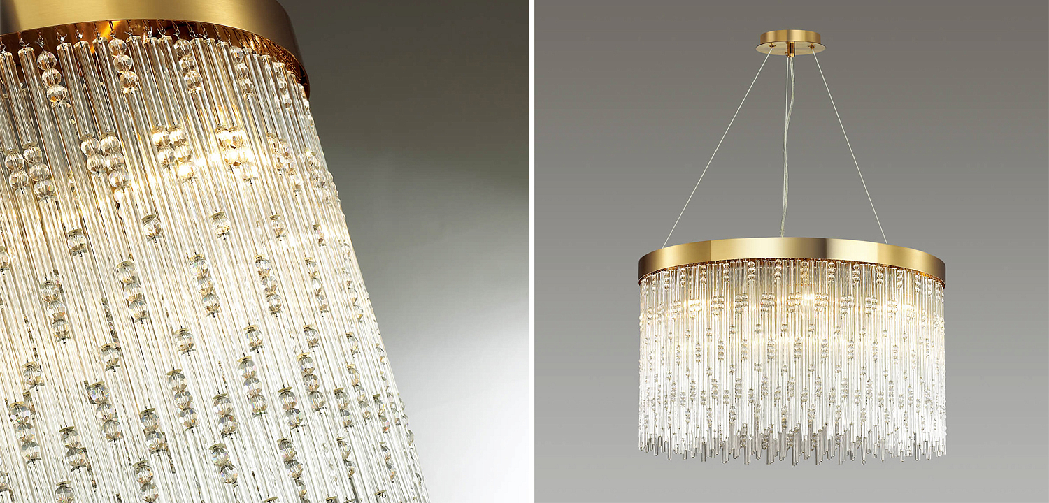 Люстра Hailstorm Rain Kerri Chandelier gold 60 Люстра Hailstorm Rain Kerri Chandelier gold 60 - Loft-Concept в Новосибирске