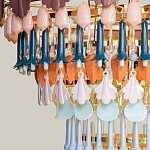 Люстра круглая с декором из разноцветных элементов в виде листьев Changing Seasons варинант исполнения - 5 | Loft Concept в Новосибирске