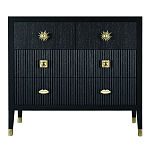 Бельевой Комод с 4 ящиками Elsa Dreams Black варинант исполнения - 5 | Loft Concept в Новосибирске