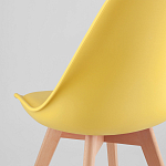 Стул с основой из пластика и мягким сиденьем Arvika Yellow варинант исполнения - 6 | Loft Concept в Новосибирске