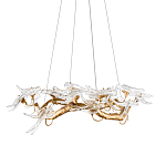 Люстра подвесная с прозрачными стеклянными птичками на ветвях Диаметр 80 см Serip Voa варинант исполнения - 1 | Loft Concept в Новосибирске