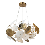 Люстра с белыми и золотистыми цветами Dahlia Flowers Lamp варинант исполнения - 3 | Loft Concept в Новосибирске