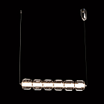 Люстра линейная с 6-ю прозрачными стеклянными плафонами округлой формы HANDLE GRAPE варинант исполнения - 3 | Loft Concept в Новосибирске