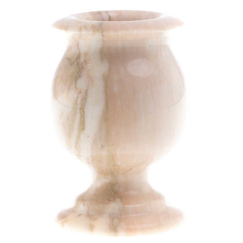 Ваза для цветов из натурального мрамора  Marble Vase Бежевый в Новосибирске | Loft Concept 