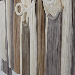 Настенный декор с бахромой белого и бежевого цвета Abstraction I варинант исполнения - 2 | Loft Concept в Новосибирске