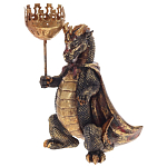 Подсвечник в виде дракона Dragon candlestick Green Gold Brown L or R варинант исполнения - 9 | Loft Concept в Новосибирске