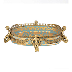 Чаша с орнаментом на ножках в виде бронзовых ангелов Eden Garden варинант исполнения - 1 | Loft Concept в Новосибирске