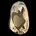 Бра овальное из стекла с золотым элементом Flow Texture  варинант исполнения - 1 | Loft Concept в Новосибирске