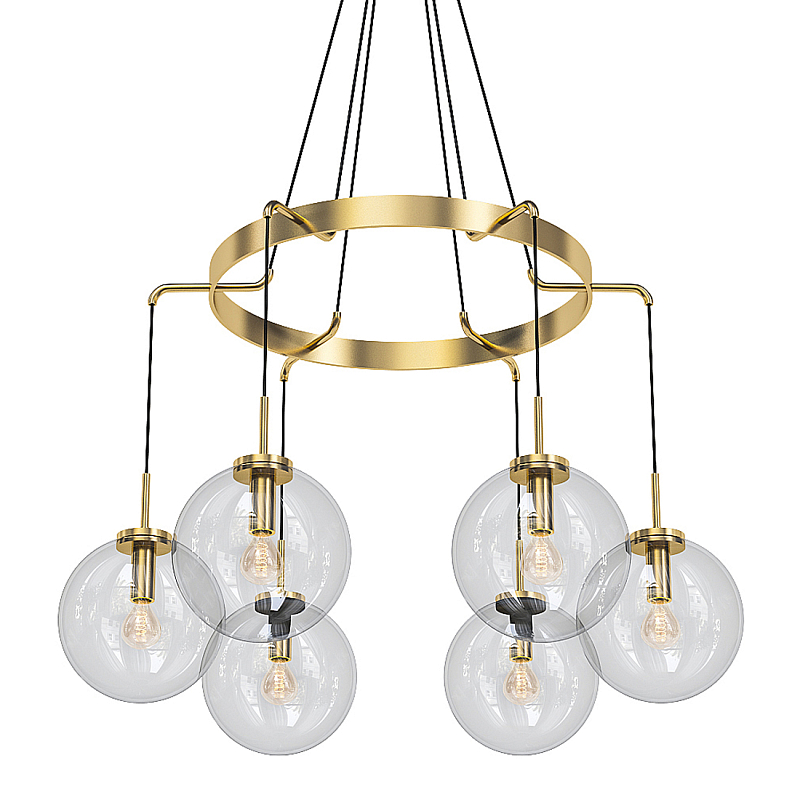 Люстра Ghiaccio Round Chandelier Antique Brass Латунь в Новосибирске | Loft Concept 