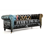 Диван в Лофт Честерфильд граффити из винтажной кожи GRAFFITI PARA Chesterfield варинант исполнения - 2 | Loft Concept в Новосибирске