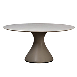 Стол обеденный круглый мраморный на бежевом основании Valedmir варинант исполнения - 1 | Loft Concept в Новосибирске