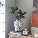 Ваза с нежным цветочным узором в пастельных тонах и крышкой с золотым акцентом Chinoiserie Ceramics варинант исполнения - 6 | Loft Concept в Новосибирске