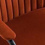 Кресло бархатное с подлокотниками на металлическом каркасе Oriel Retro Armchair варинант исполнения - 5 | Loft Concept в Новосибирске