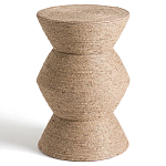 Приставной стол с отделкой из джута Juti D30 см варинант исполнения - 1 | Loft Concept в Новосибирске