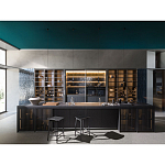 Кухонный гарнитур из дерева и камня с раздвижными дверцами OPERATING COLUMN 2.0 Dada Engenereed Kitchen варинант исполнения - 5 | Loft Concept в Новосибирске