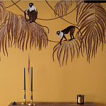 Обои с вышивкой ручной работы Étienne Original colourway on wool sateen варинант исполнения - 5 | Loft Concept в Новосибирске