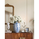 Ваза фарфоровая с узким горлышком и синими цветочными мотивами Independence варинант исполнения - 5 | Loft Concept в Новосибирске