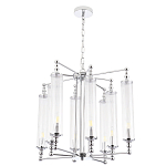 Люстра с 8-ю прозрачными цилиндрическими плафонами Jeanette варинант исполнения - 4 | Loft Concept в Новосибирске